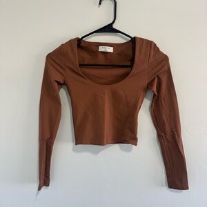 Babaton Scoop Neck Cropped Longsleeve XXS